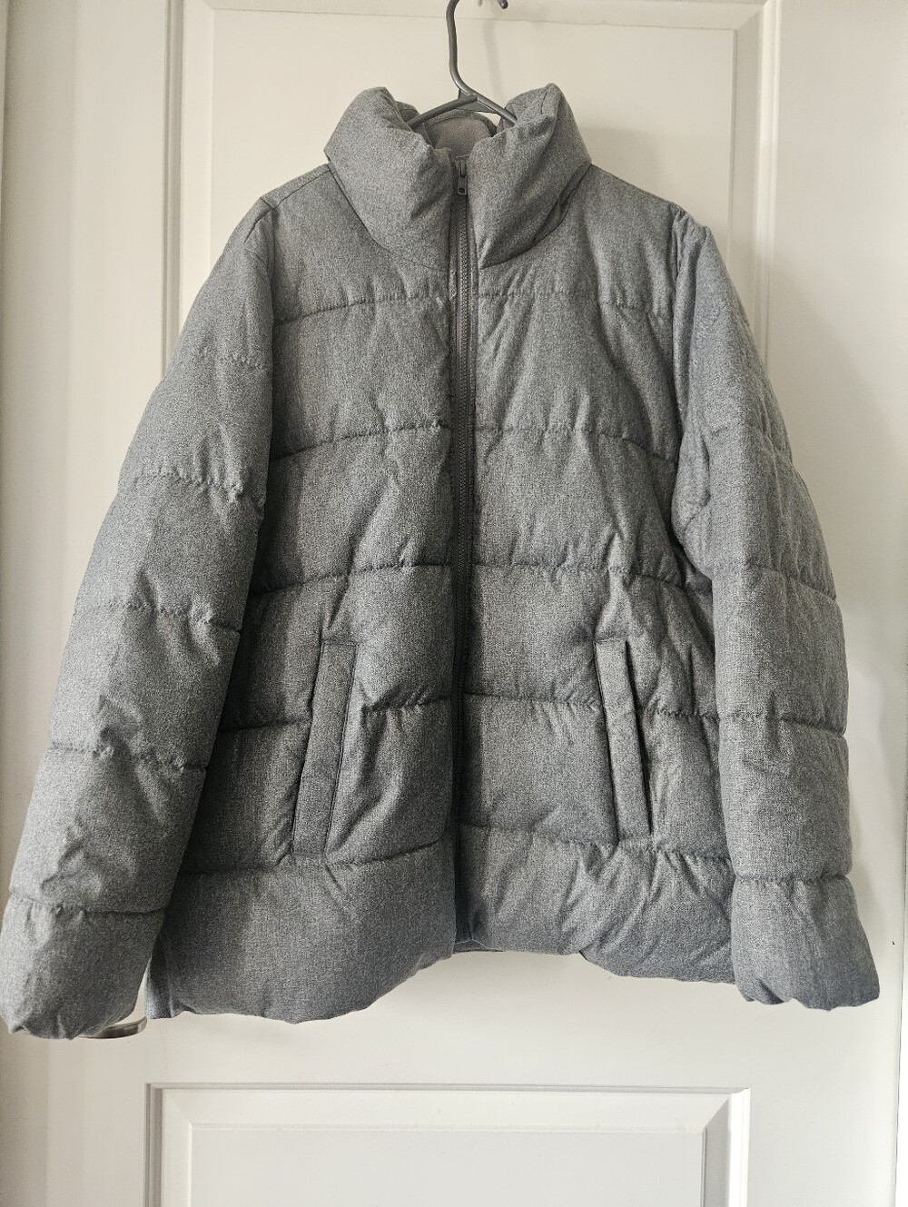 Women Gray Quilted Puffer Jacket - Lightweight Insulated Coat